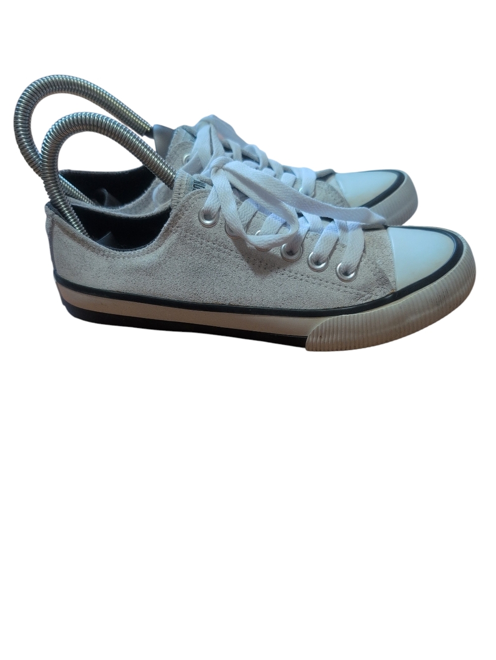 Harley-Davidson Women’s Sneakers US 6 EU 37 White Suede Low Top Lace-Up Casual